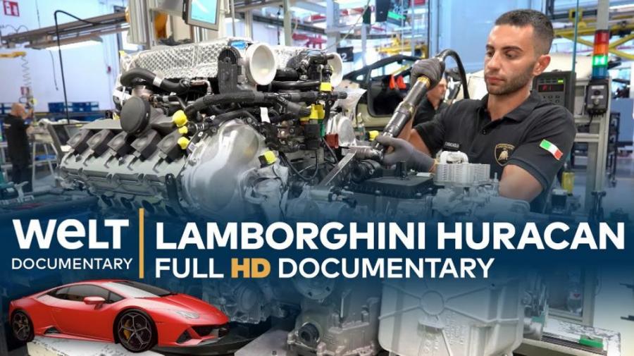 Как собирают суперкары Lamborghini Huracan Evo: видео