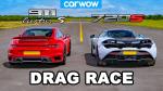 Видео: новый Porsche 911 Turbo S и McLaren 720S сразились в дрэге
