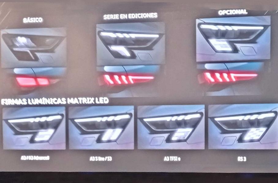 Новый Audi RS3 отличится оптикой в виде клетчатого флага