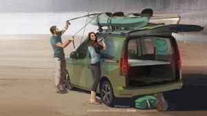 Небольшой VW Caddy начал превращаться в дом на колесах