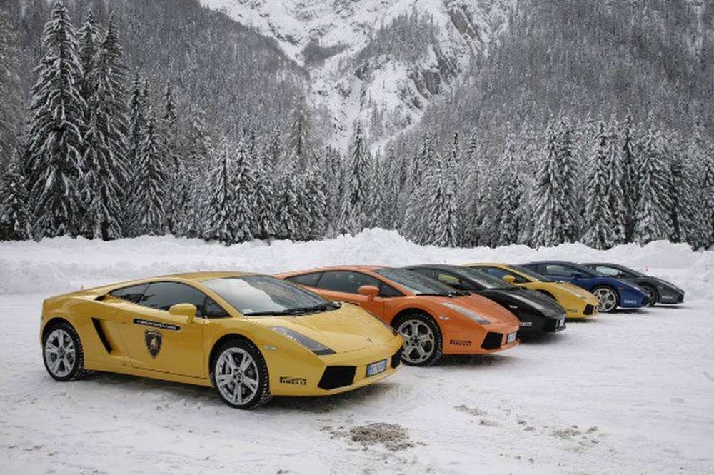 Lamborghini на снегу