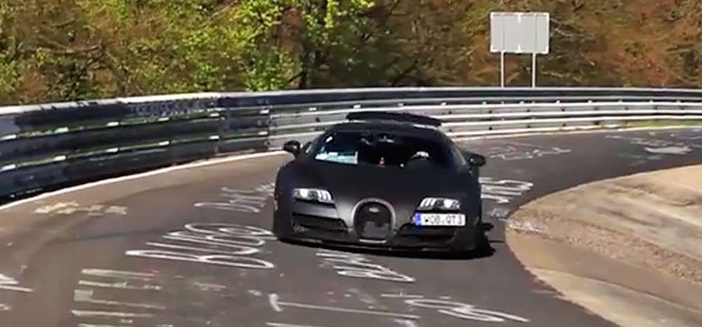 Bugatti – испытание на трассе в Нюрбургринге