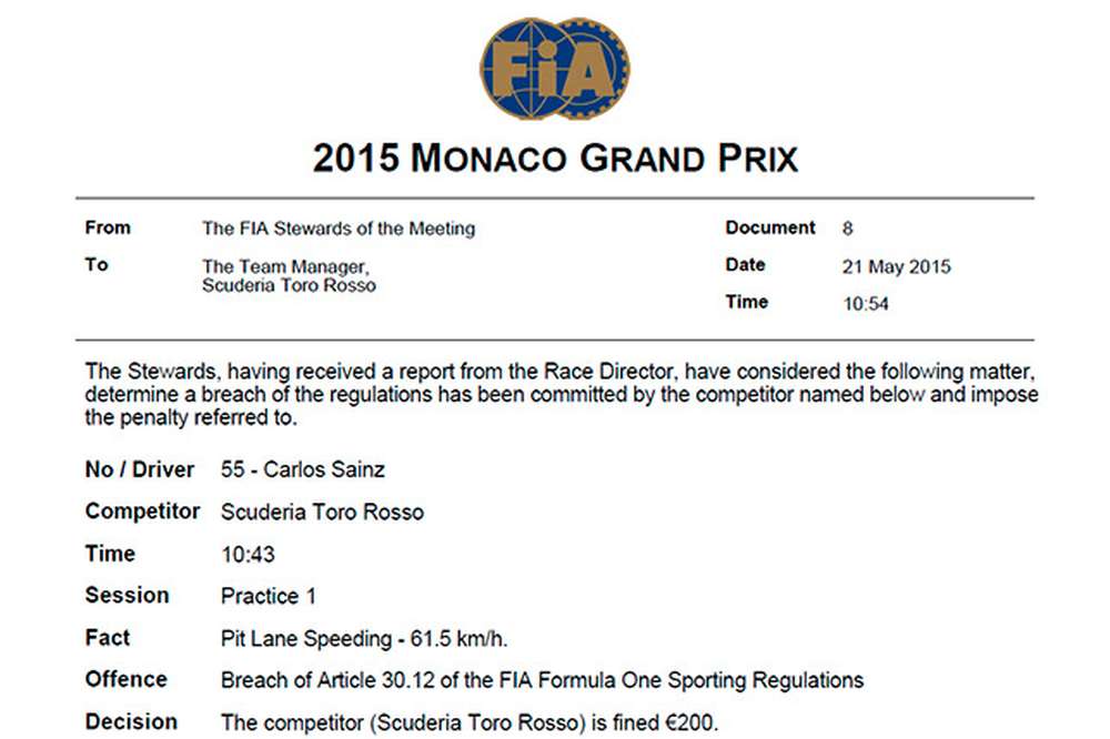 Стюарды оштрафовали Toro Rosso