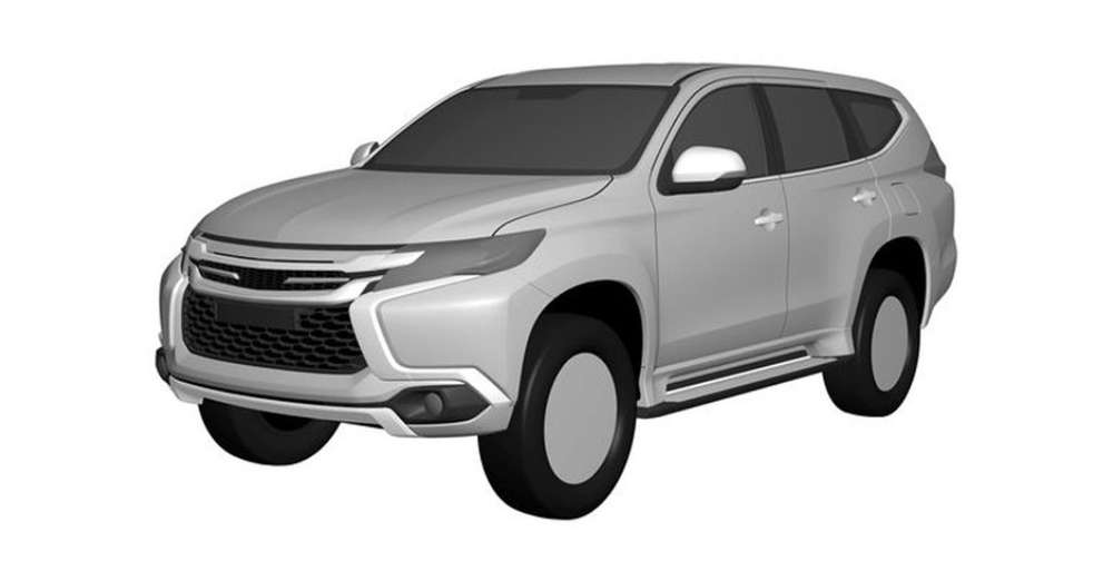 Рассекречено патентное изображение обновлённого Mitsubishi Pajero Sport