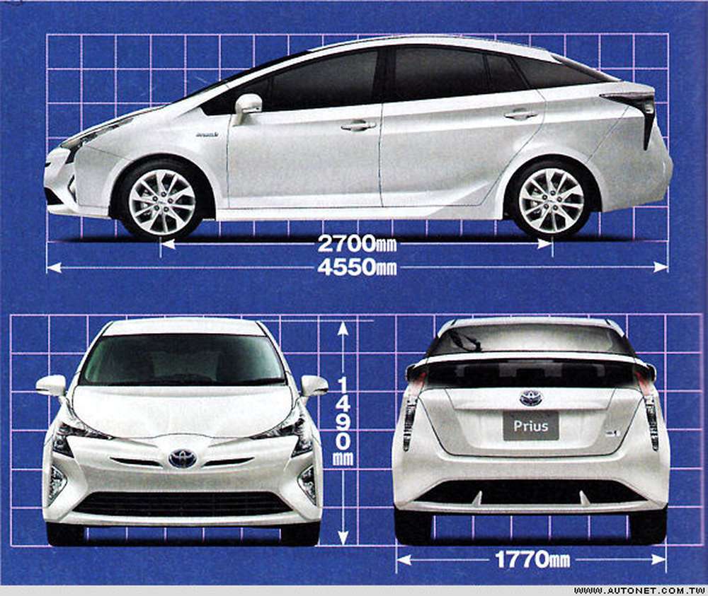 Toyota prius чертеж