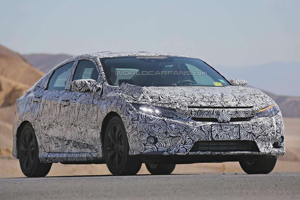 Honda Civic нового поколения впервые сфотографировали во время испытаний