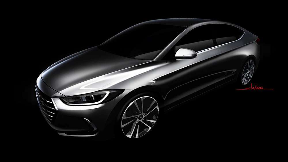 Компания Hyundai знакомит с дизайном нового седана Elantra