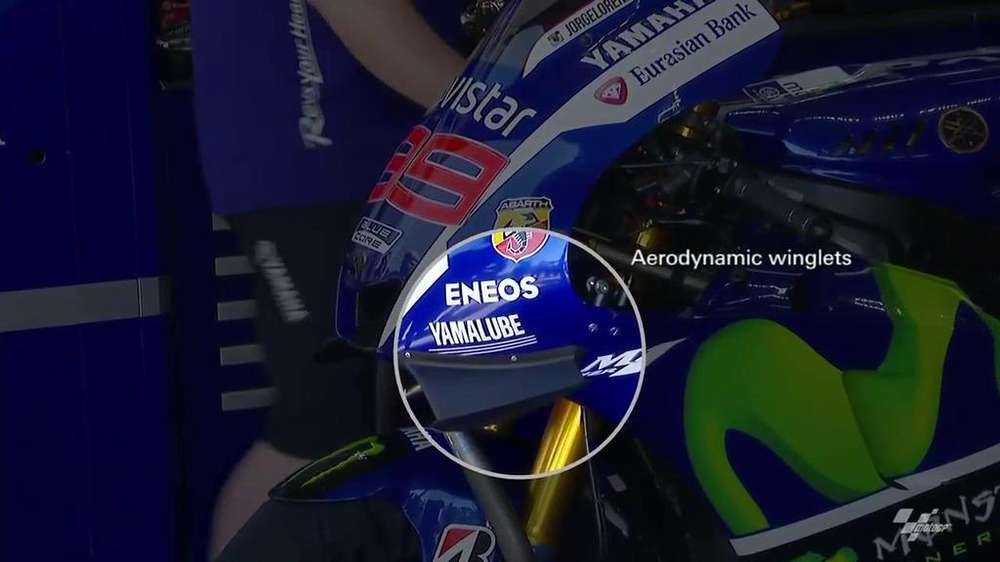 Гонщики Movistar Yamaha оценивают полезность аэродинамических крыльев