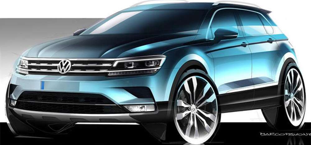 Volkswagen снял гриф секретности с дизайна кроссовера Tiguan нового поколения