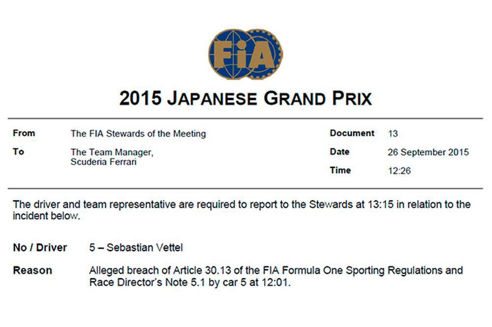Феттель и Хюлкенберг вызваны к стюардам