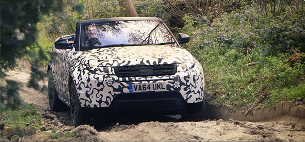 Кабриолет Range Rover Evoque показали на видео