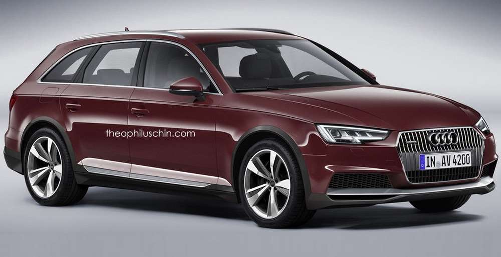 Опубликовано рендерное изображение универсала Audi A4 Allroad нового поколения