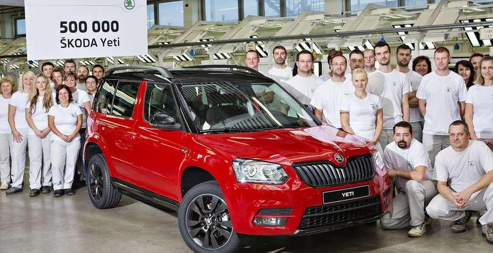 На заводе Skoda в Квасинах выпущен 500 000-ый кроссовер Yeti