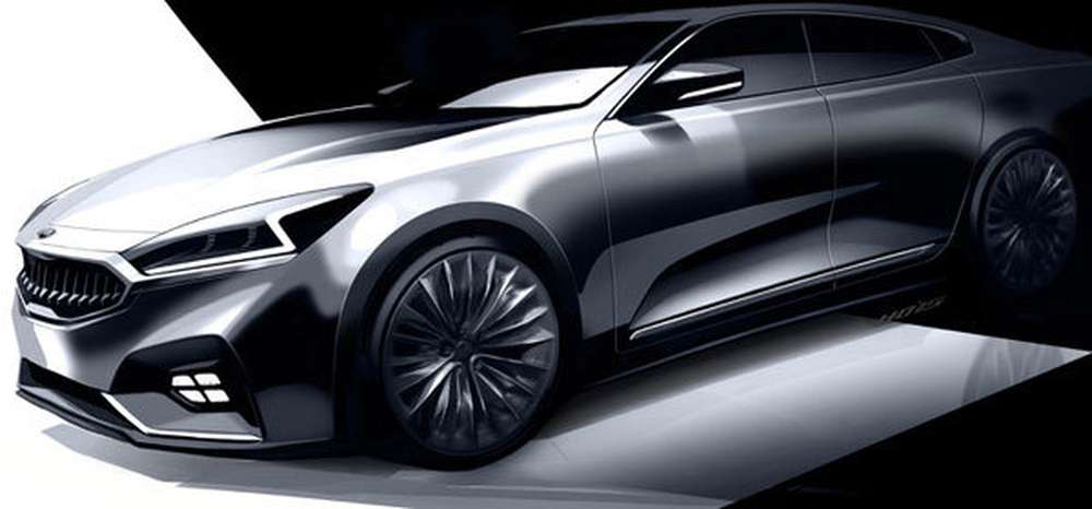 Kia опубликовала первые изображения нового седана Cadenza