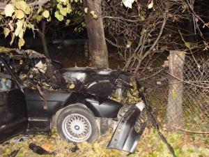 В Минской области Mercedes врезался в дерево: водитель погиб, пассажирка - в больнице