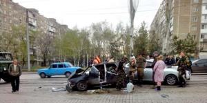 Боевики устроили аварию в центре Донецка