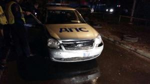 Пьяный водитель протаранил ДПС и сбежал с места происшествия