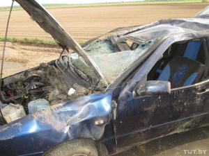 В Речицком районе перевернулся Seat Toledo 