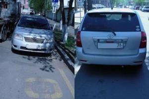 В Иркутске автовладелец на ходу запрыгнул в свою машину, которую увозили на эвакуаторе