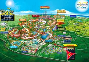 Расположение парка Ferrari Land в PortAventura Resort 