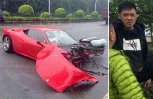 В Китае попал в аварию владелец Ferrari 458 Italia 