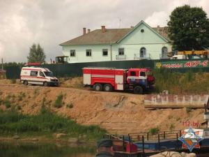 В Витебске в реку упала буровая установка "Мостостроя": водитель погиб 