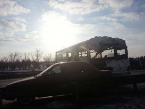 Кран и автобус столкнулись в Астане - 15 пострадавших