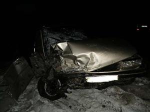 Под Николаевом Mitsubishi Galant столкнулся с ВАЗом и залетел под прицеп КамАЗа