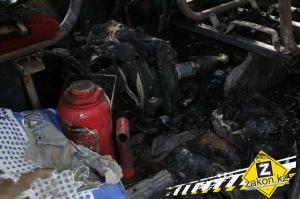 На Илийском тракте в Алматы сгорела Газель
