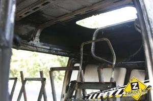 На Илийском тракте в Алматы сгорела Газель