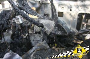 На Илийском тракте в Алматы сгорела Газель