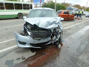 В Актобе произошло тройное ДТП 