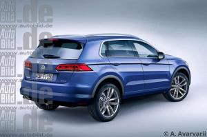 Возможный внешний вид Volkswagen Tiguan 2016 года 
