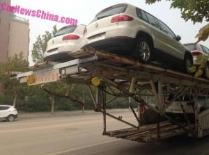 В Китае заметили самый крупный автомобилевоз в мире 
