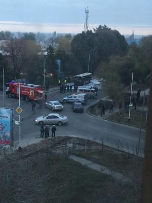 Пассажирский автобус сгорел в Талдыкоргане 