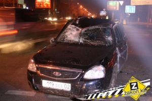 В результате ДТП в Алматы ВАЗ-2109 перевернул Lada Priora