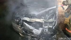 В Алматы на ходу загорелась Audi