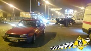 В Алматы поторопившийся водитель спровоцировал тройное ДТП с двумя пострадавшими