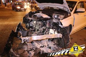 В Алматы произошло мощное ДТП с участием Audi Q5 и Toyota Camry 