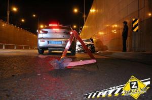 В Алматы водитель скрылся после совершения серьезного ДТП 