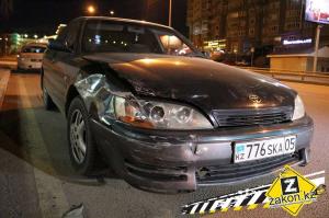 В Алматы водитель скрылся после совершения серьезного ДТП 