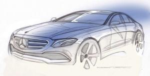 Компания Mercedes-Benz выпустила официальный эскиз седана E-Class новой генерации W213