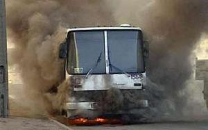 Пожар произошел в рейсовом автобусе на севере Москвы
