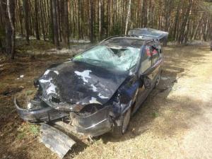 В Минской области Opel вылетел в кювет