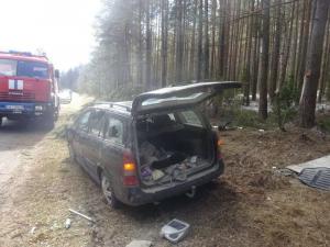 В Минской области Opel вылетел в кювет 