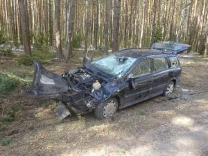 В Минской области Opel вылетел в кювет 