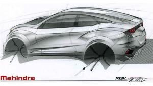 Концептуальный кроссовер Mahindra XUV Aero Coupe Concept показался на официальном эскизе