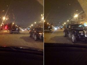 В Челябинске ВАЗ врезался в Rolls-Royce Phantom 