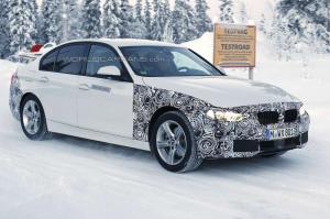 Шпионские снимки гибридной BMW 3-Series 2016 года 