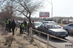 В Актау столкнулись четыре автомобиля 